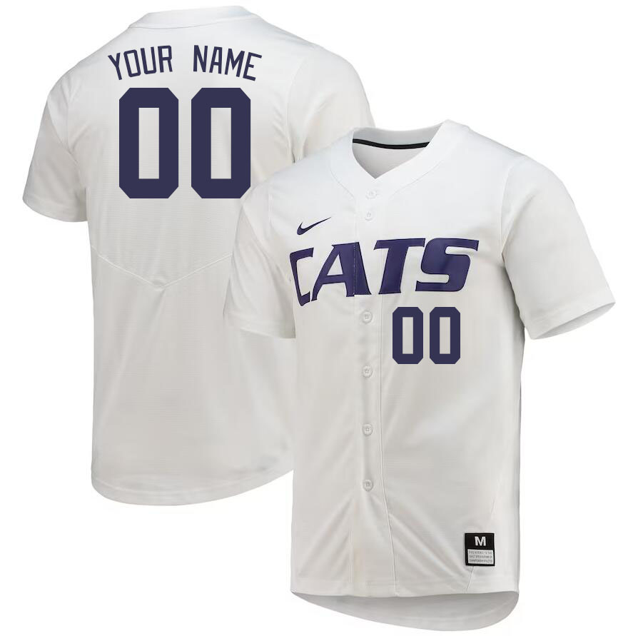 Custom Kansas State Wildcats Name And Number College Baseball Jerseys-White